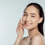 portrait of beautiful cheerful asian girl